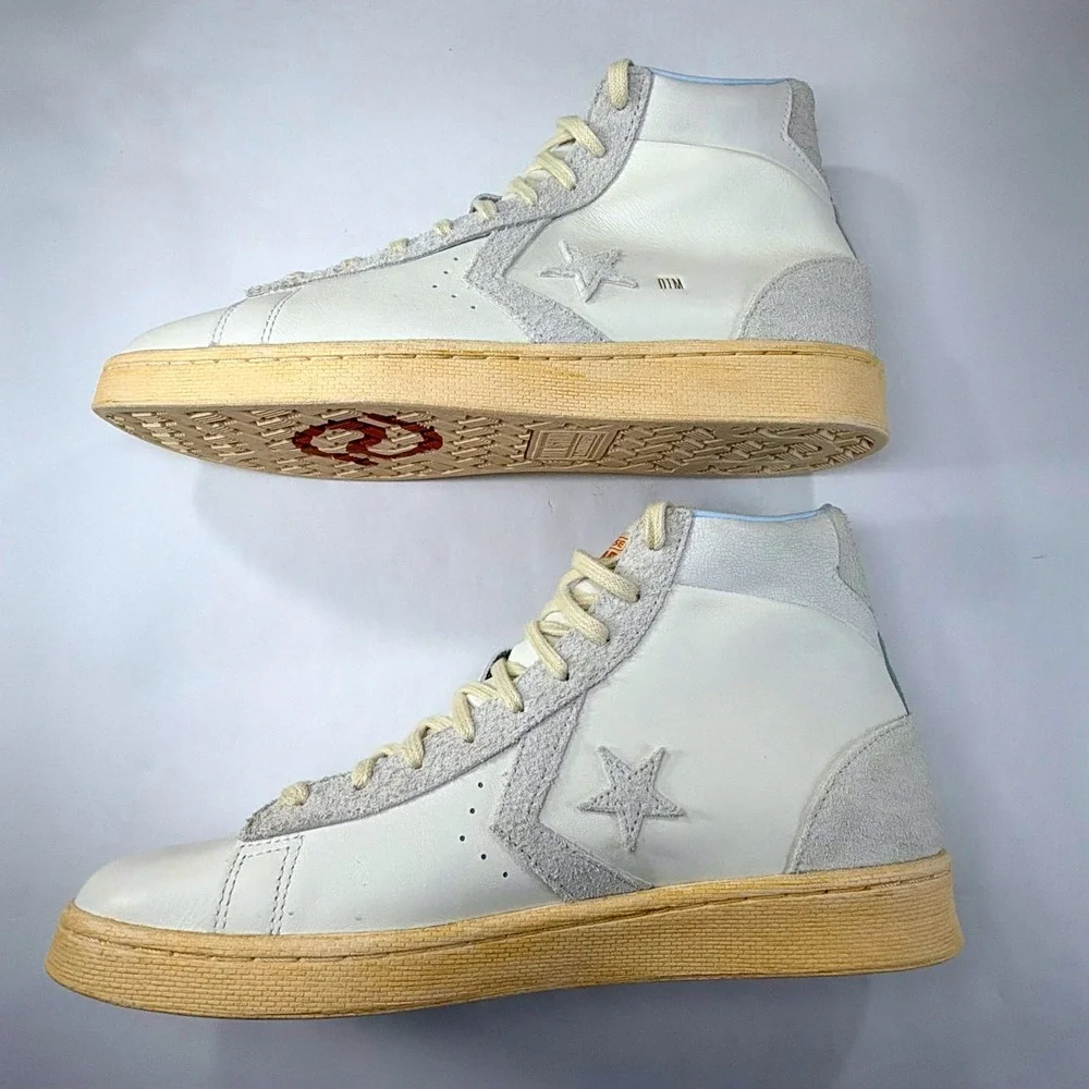 NEW Converse Pro Leather Hi Sneakers M 10.5 W 12 White Chase the Drip PJ Tucker - Picture 8 of 12